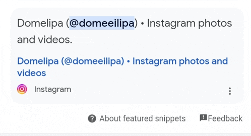 a screenshot of a website that says domelipa @domeeilipa instagram photos and videos