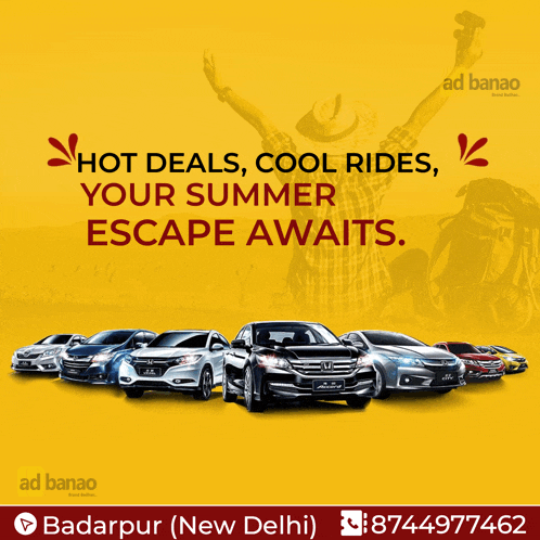 an ad for a car rental company in delhi