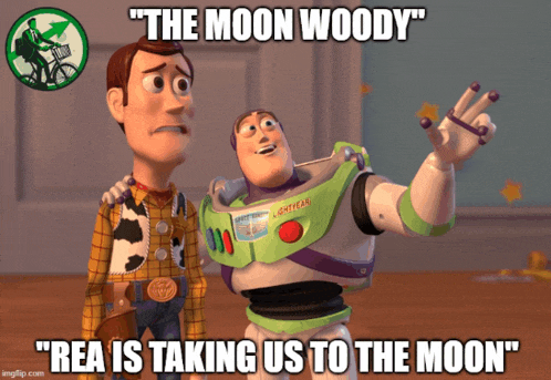 a poster of woody and buzz lightyear from toy story with the caption " the moon woody "