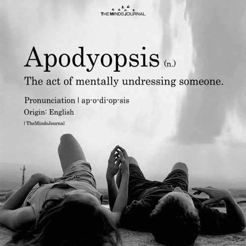 a black and white photo of a man and a woman laying on the ground with apodyopsis written on the bottom