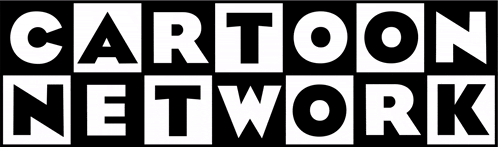 a black and white cartoon network logo