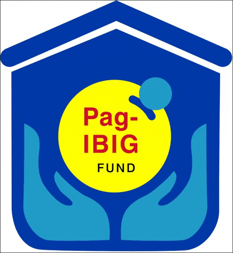 a logo for pag-ibig fund shows a microphone in a yellow circle