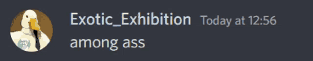 a screenshot of an exotic exhibition today at 12:56 among ass