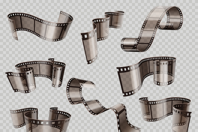 Old 3d movie film strip, foto slide isolated on transparent background By  Microvector | TheHungryJPEG