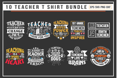 Teacher typographic quotes design bundle, Teaching quotes bundle.