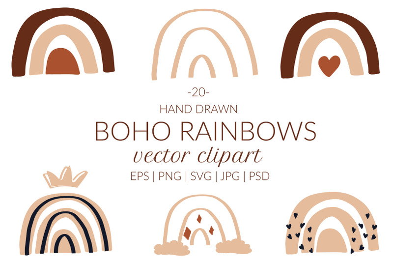 Download Rainbow svg. Boho rainbow svg cricut. Boho rainbow clipart ...