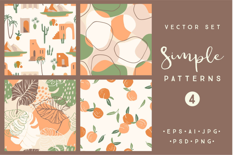 simple-patterns-vector-set-of-4-prints