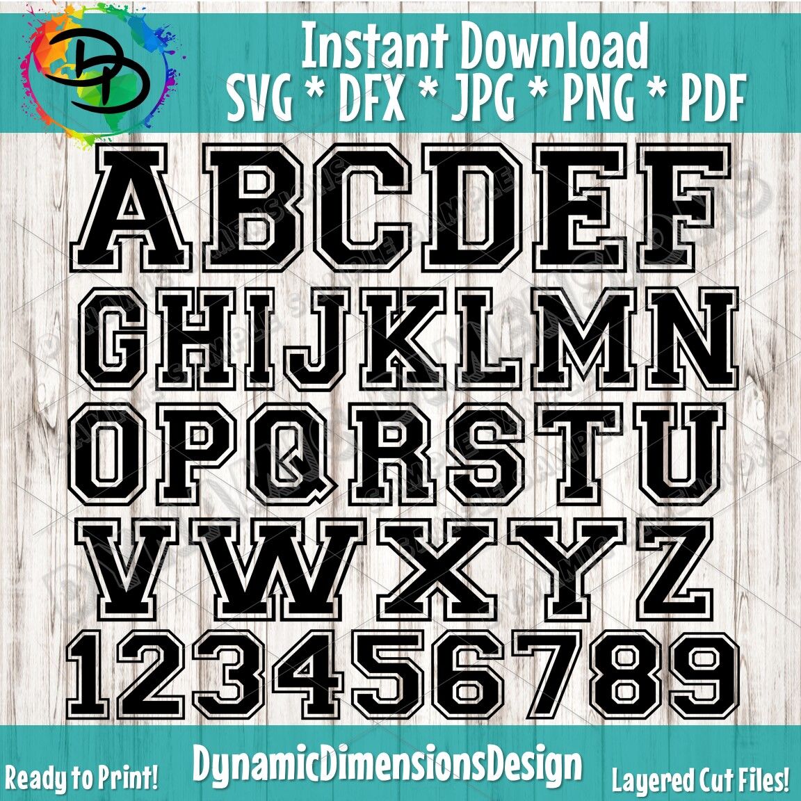 Varsity Font SVG College Font Svg Varsity Alphabet Svg Svg Cut Files ...