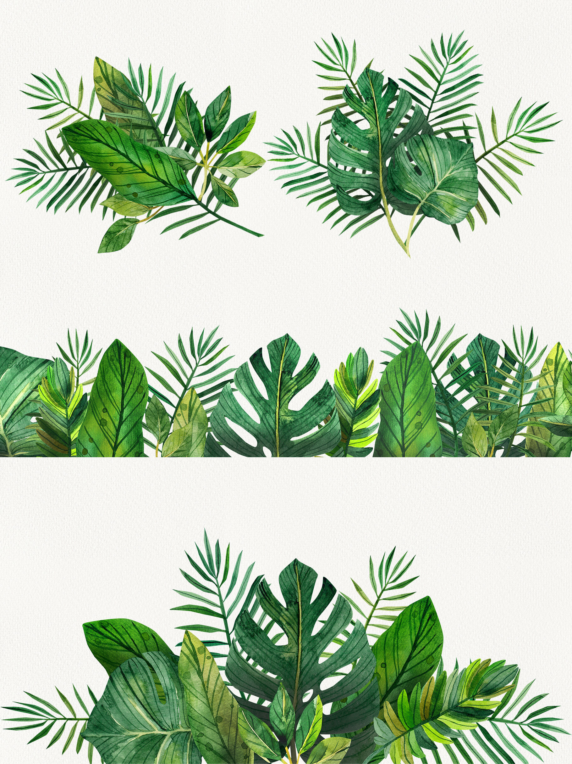 Printable Tropical Leaves