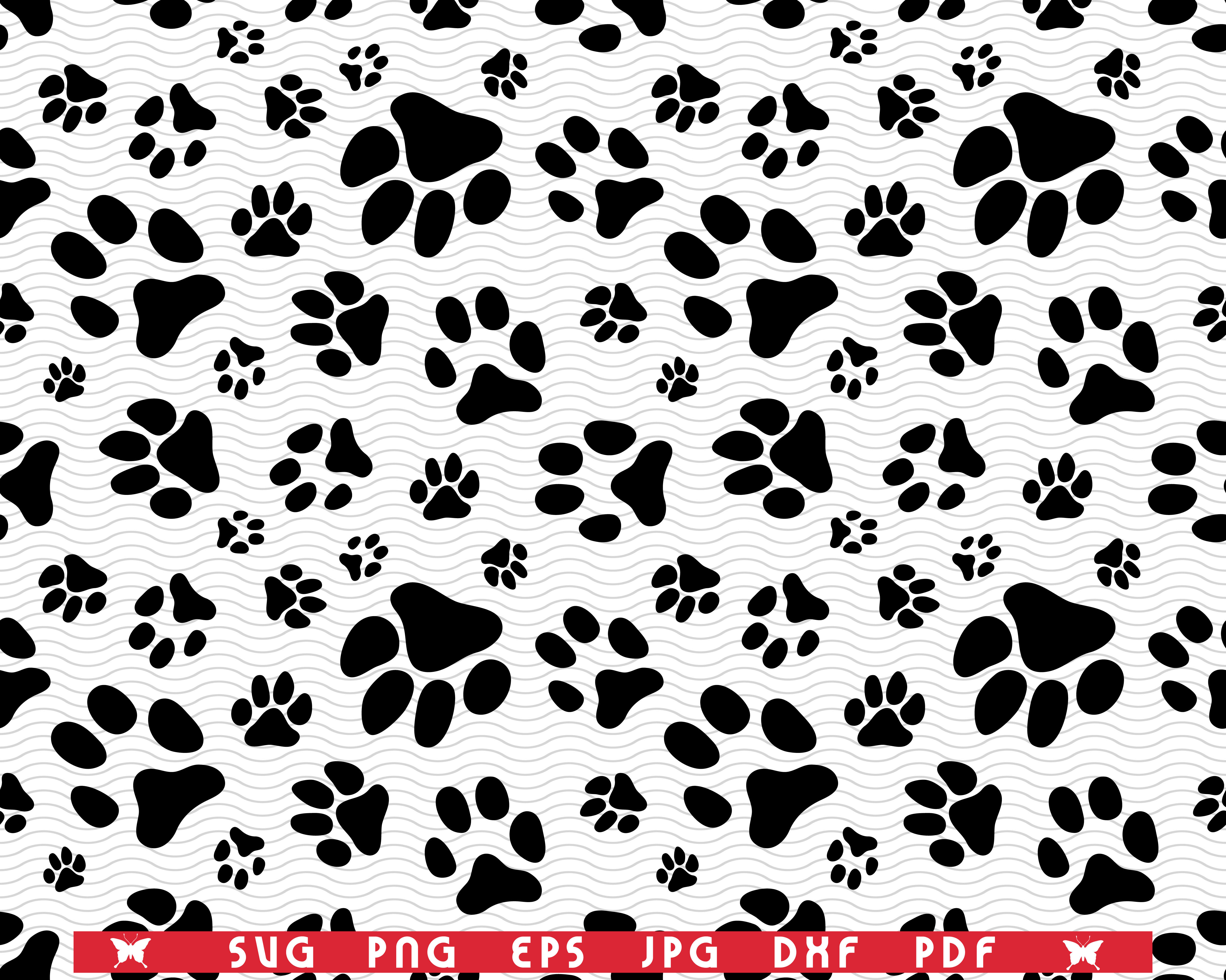 Dog Paw Pattern SVG