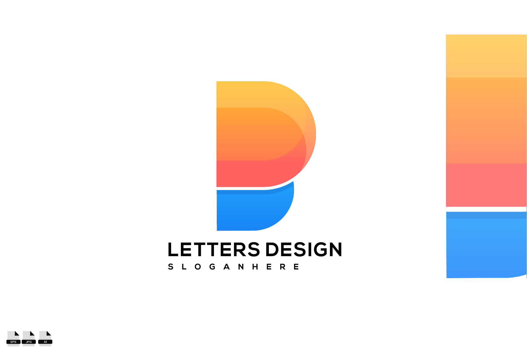 Colorful Letter B Modern Logo design symbol icon By NorinHood ...