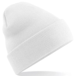 White Long Acrylic Beanie - Beechfield