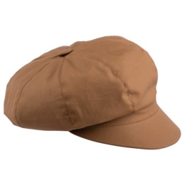 Clarisse Waterproof Hazelnut Newsboy Cap - Traclet