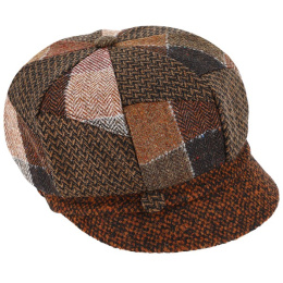 Andria Patchwork Wool Newsboy Cap - Traclet