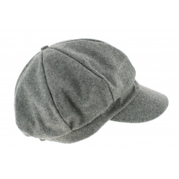 Wool Newsboy Cap - Grey - Traclet