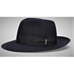 Fedora Alessandria Black Felt Hat - Borsalino