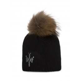 Children's Mini Shiny Beanie Black - Pipolaki