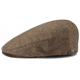 Hooligan Brown Khaki Herringbone Cap - Brixton