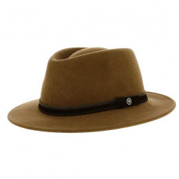 Traveller Paris hat Beige wool felt earflaps - Fléchet