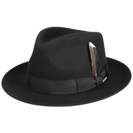 Stetson Lincoln Wool & Cashmere Fedora Hat - Black