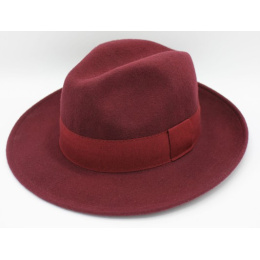 Fedora Hat Felt Wool Vanador Bordeaux - Traclet