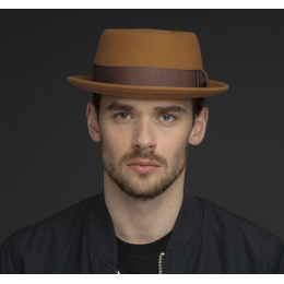 Bailey Darron Caramel Wool Porkpie Hat