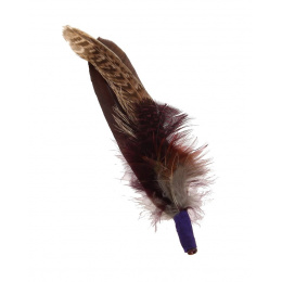 Hat trim - Brown-beige feather 