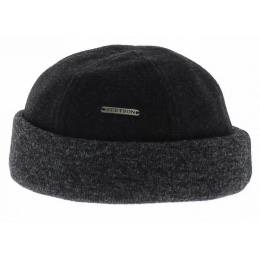 Bonnet sparr II Laine & Cachemire Noir / Gris - Stetson