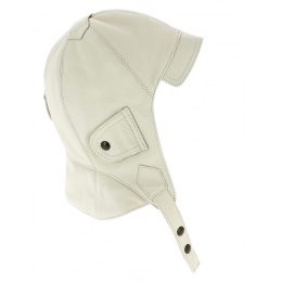 Casque Auto Cuir blanc