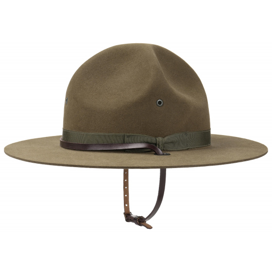 Campaign Scout Hat Felt Olive Hair- Stetson 