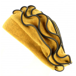 Woman's Jaipur fleece beret mustard yellow - Traclet