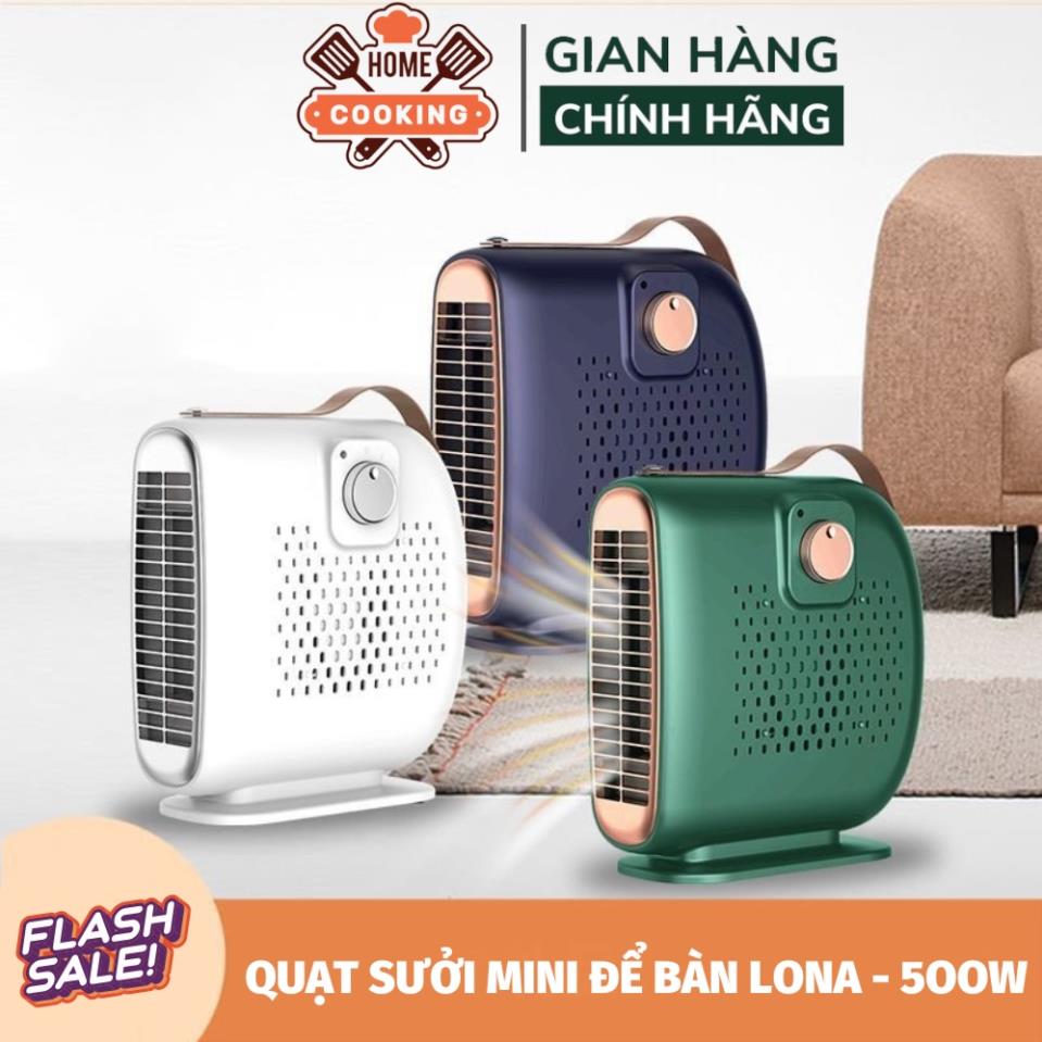 Quạt sưởi mini để bàn lona công suất 500w nhỏ gọn tiện dụng công ...