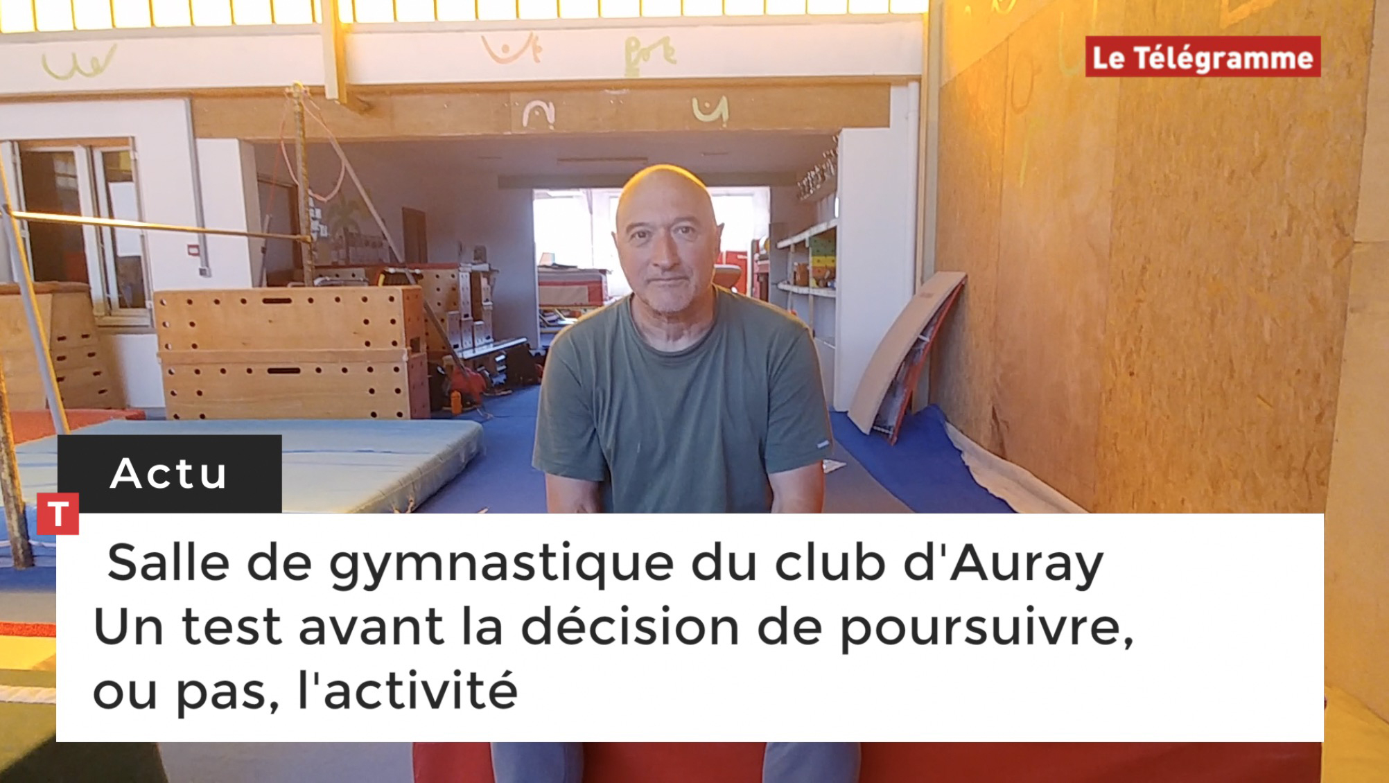 Salle de gymnastique du club d'Auray Un test avant la décision de poursuivre, ou pas, l'activité (Le Télégramme)