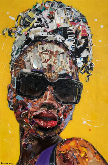 Pintura titulada "What's up?" por Ron Van Dam, Obra de arte original, Collages