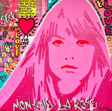 Pintura titulada "FRANCOISE HARDY" por Jo Y Posso, Obra de arte original, Collages Montado en Bastidor de camilla de madera