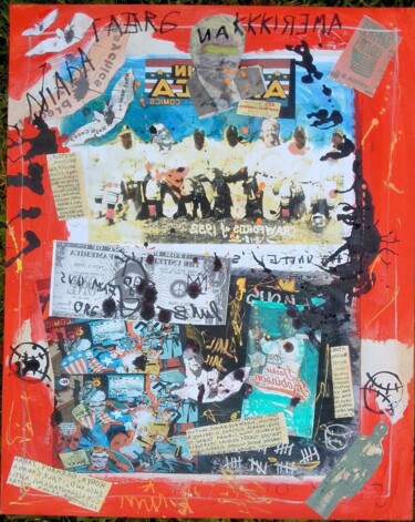 Pintura titulada "American burning 20…" por Hector O'Kanin, Obra de arte original, Collages