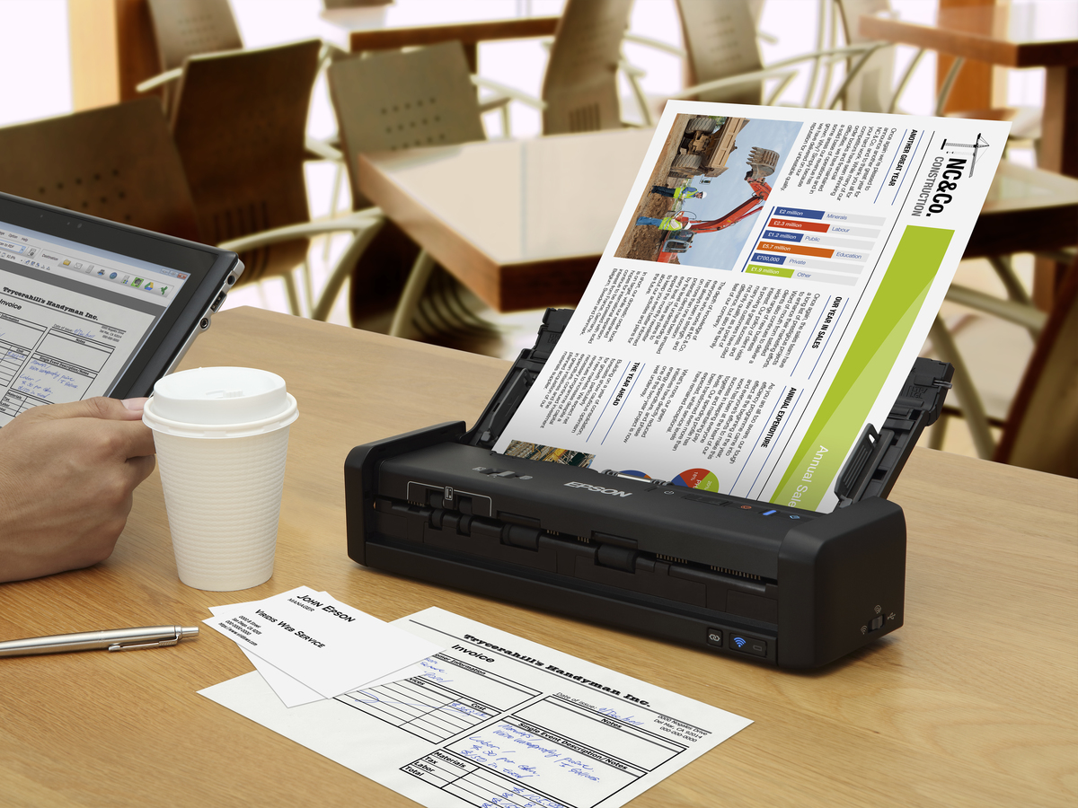 Epson WorkForce DS-360W Wi-Fi Portable Sheet-fed Document Scanner