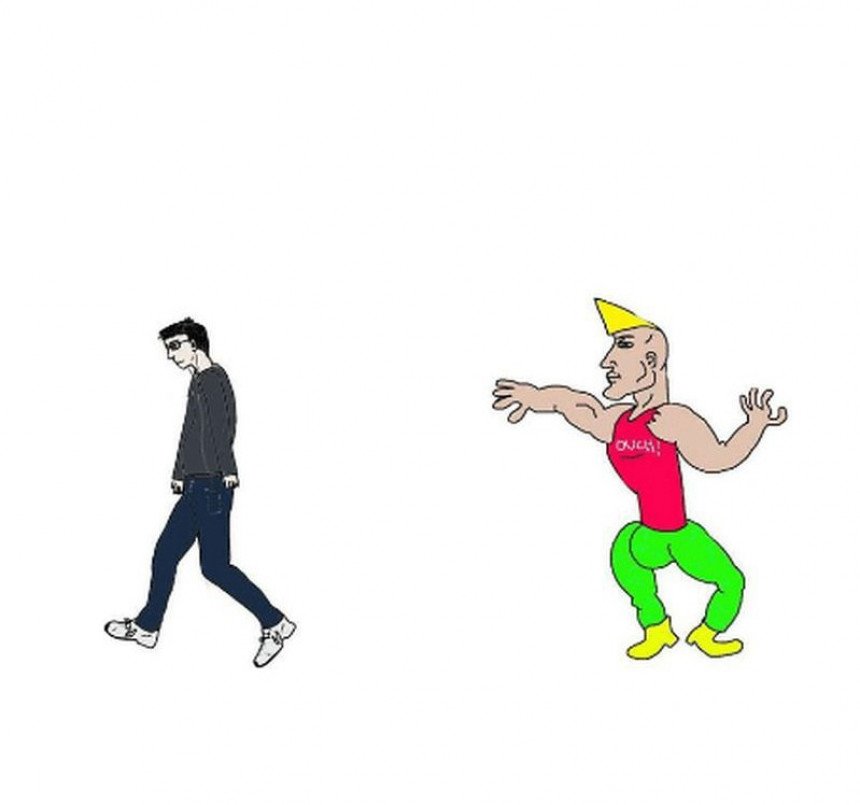 Virgin vs Chad Meme Template