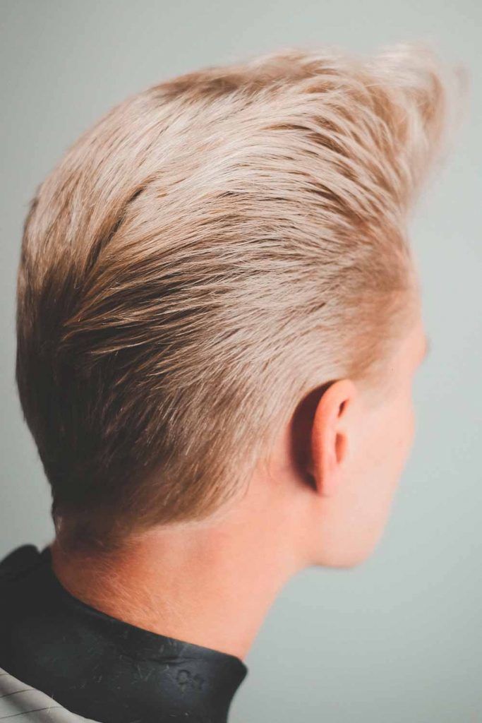 Blonde Brushed Back Ducktail #ducktail #ducktailhaircut #retrohair 