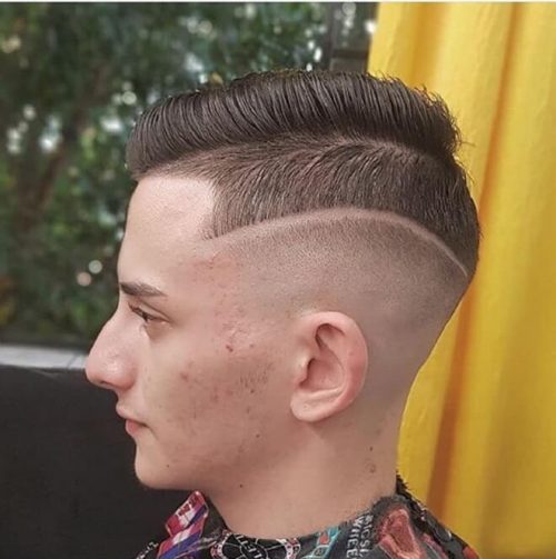 35 Popular Men's Short Back & Sides Hairuts Tapered Short Back And Sides Hairsytle Side Line Design Haircut