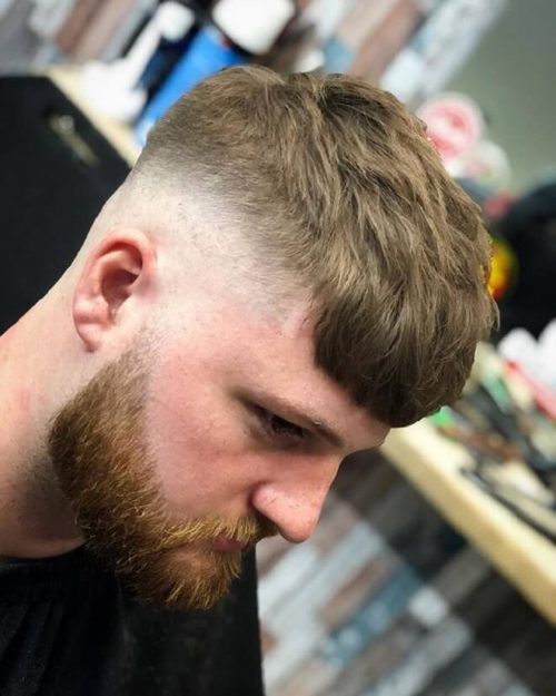 35 Popular Men's Short Back & Sides Hairuts Tapered Short Back And Sides Hairsytle Textured Fringe With Beard