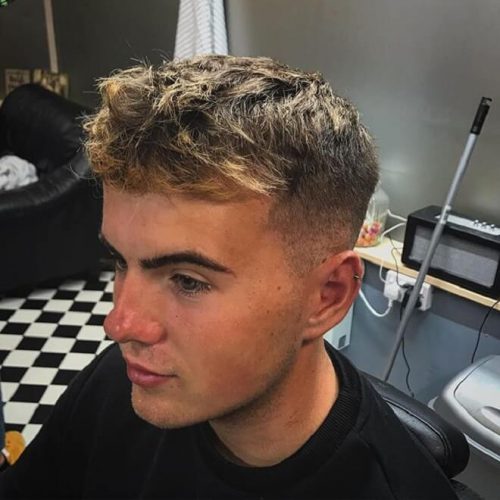 35 Popular Men's Short Back & Sides Hairuts Tapered Short Back And Sides Hairsytle Textured Messy On Top