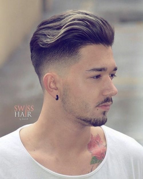 Wavy Slicked Back Hair With Undercut 35 Popular Men's Short Back & Sides Hairuts Tapered Short Back And Sides Hairsytle