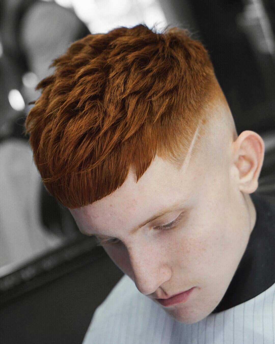 Red Hair Top Crop Fade