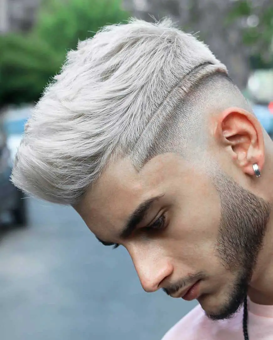 Silver Hair Men with Faux Hawk