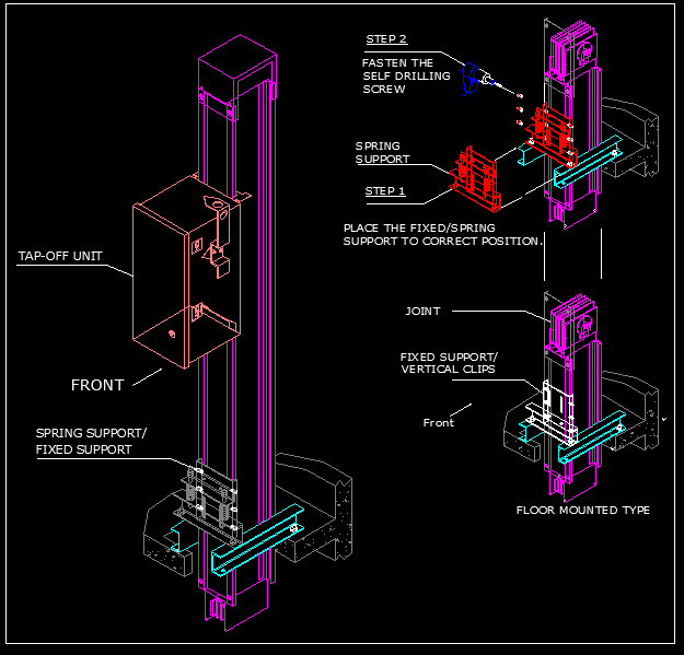 SPRINK AND FIXED SUPPORT FOR BUSWAY 