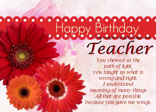 Birthday Wishes For Teacher 