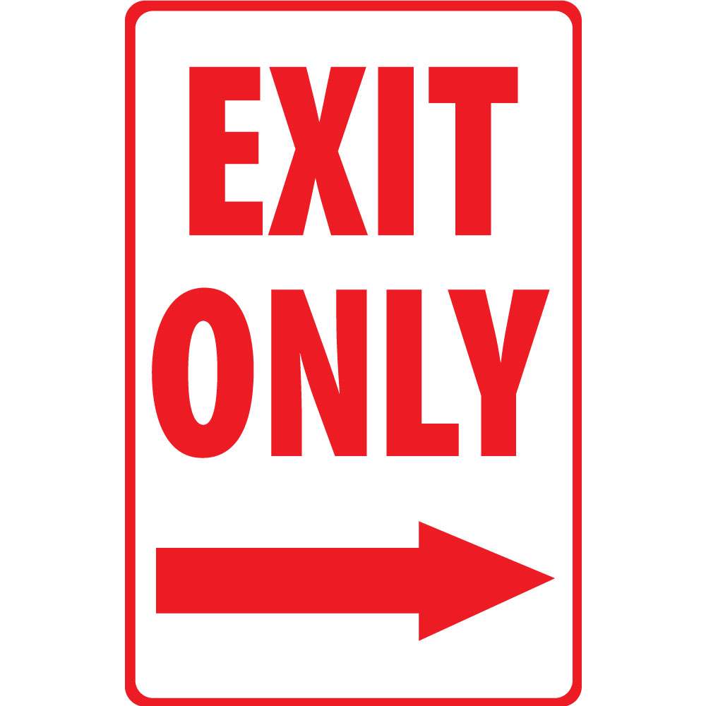 Exit Only Sign Printable - Printable World Holiday