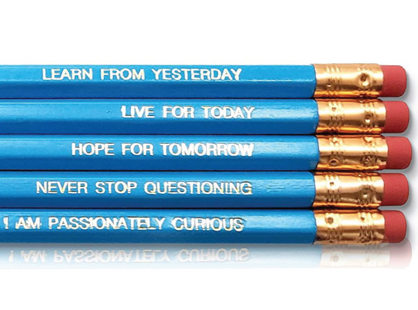 motivational pencils with short albert einstein quotes