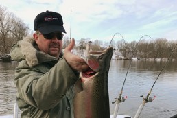 A nice St. Joe steelhead caught on a winter morning.